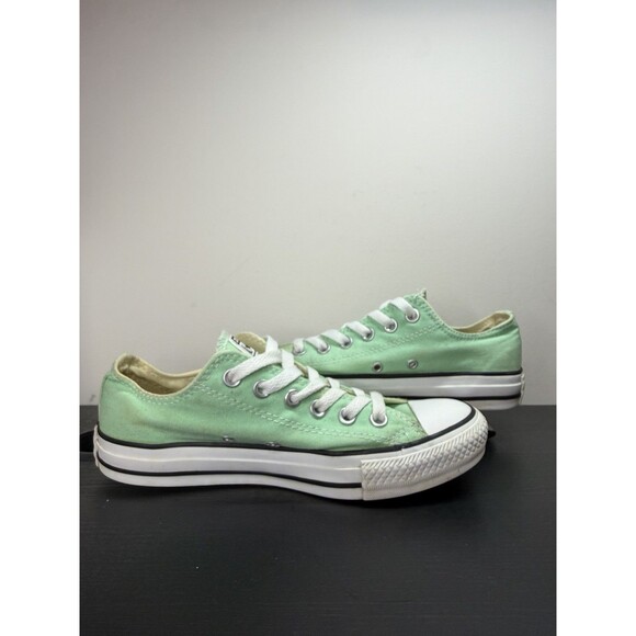 Converse All Star Mint Green Canvas Low Top Shoes Mens 5 Womens 7 - Picture 3 of 16